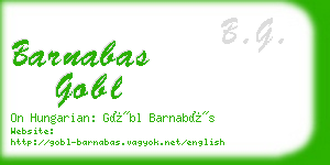barnabas gobl business card